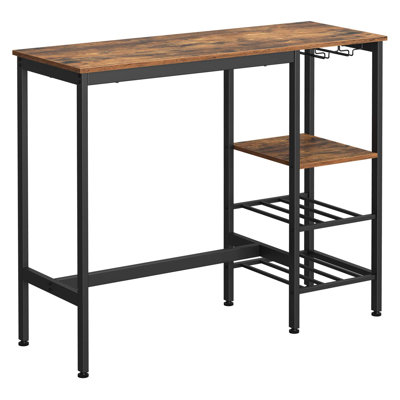 Zac Rectangular Metal Outdoor Bar Table , cm W cm D