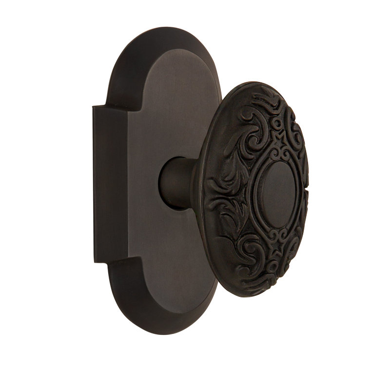 Cottage Plate with Victorian Door Knob, Oil-Rubbed Bronze