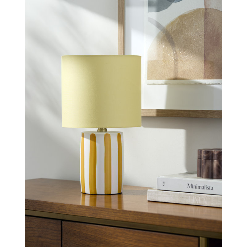 Heurich Table Lamp, Yellow/White