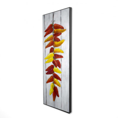 Toile «Rope of Peppers» | Art alimentaire contemporain pour la décoration intérieure