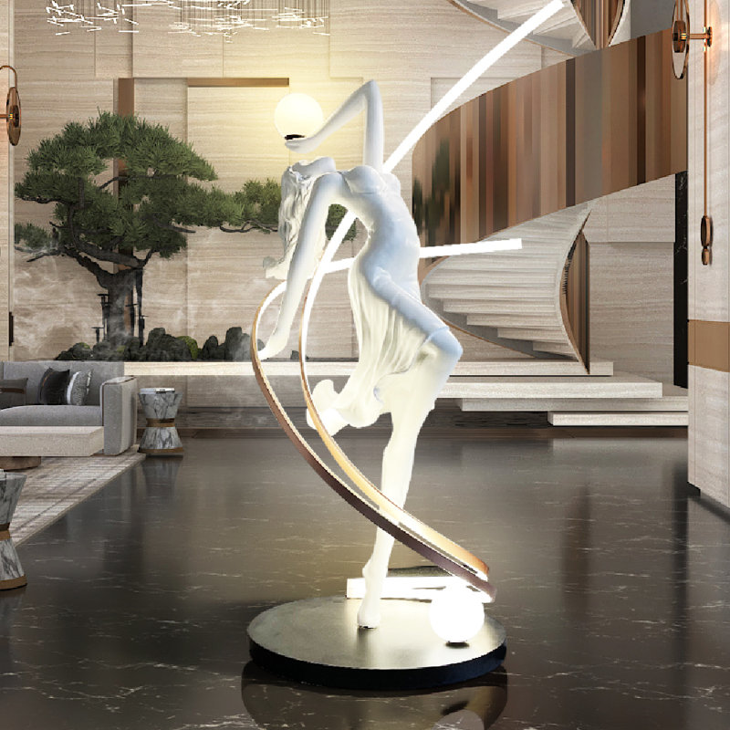 71'' Black Novelty Floor Lamp