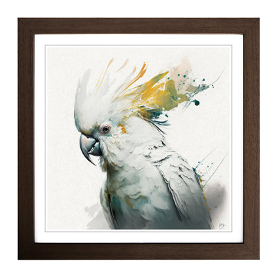 Cockatoo Gestural Art - Framed Print