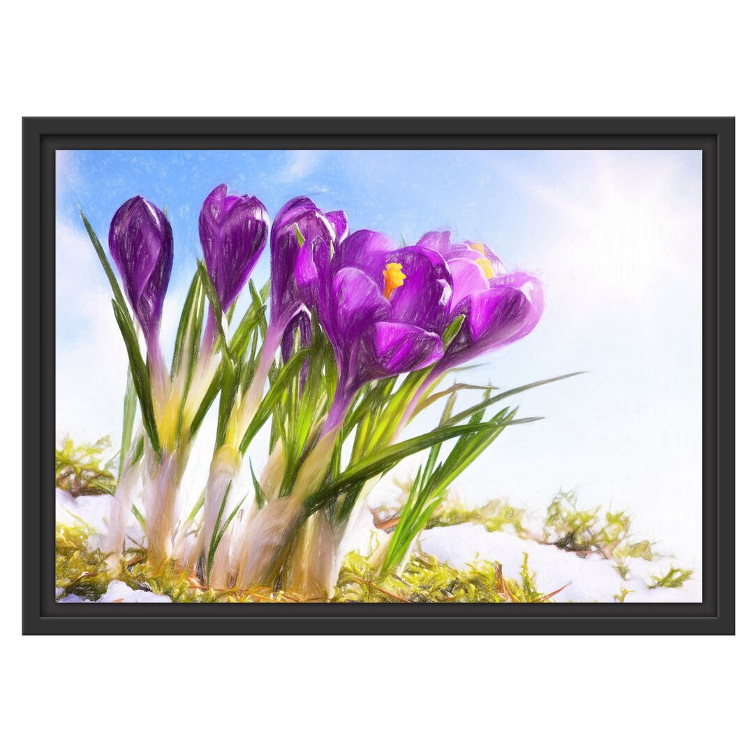 Gerahmtes Wandbild Kunst Frühling florwer Hintergrund