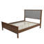 Farmhouse Upholstered Queen Bed with Adjustable Tufted Headboard