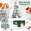 Arbre de Noël blanc réaliste pin floqué / givré-1607586261