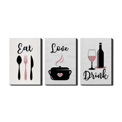 3 Piece Wrapped Canvas Wall Art