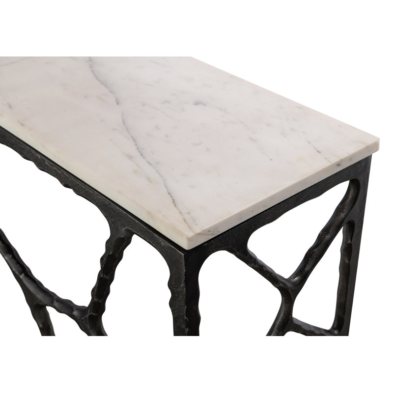 Zane 80'' W Marble Console Table