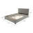 Upholstered Bed with Drawer in Gray-1711193320