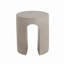 Table d'extérieur ronde durable MGO avec design latéral en forme de U, parfaite pour le patio et le jardin