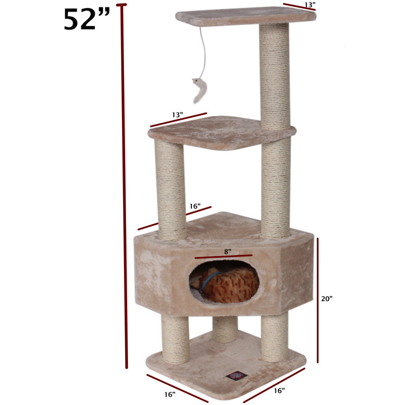 Arbre à chat 52" à fourrure casita