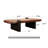 Mid-Century Modern Rectangular Coffee Table with Contrast Slab Legs