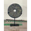 Approx. 18" High Lava Stone Disk with Iron Stand