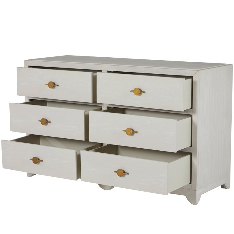 Fairmont 6 Drawer 58" W Solid Wood Double Dresser