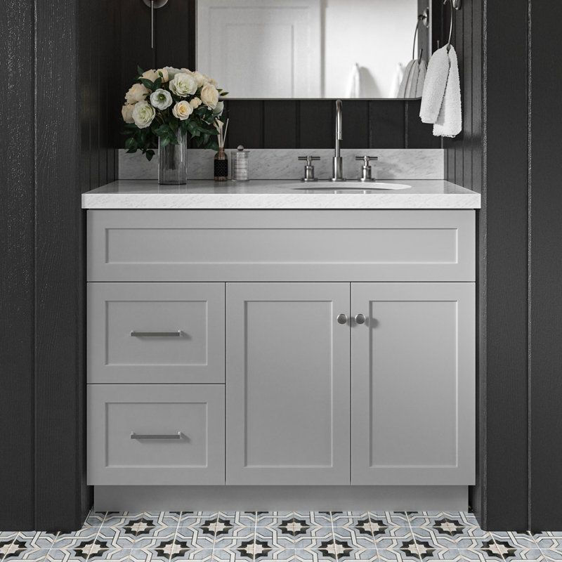 Ensemble de meuble-lavabo simple 43 po Abell, Gris