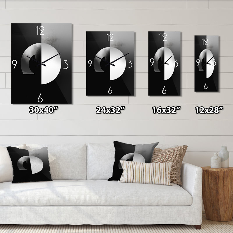 Horloge murale abstraite Essential Essential géométrie circulaire I, H 40 po x l 30 po x P 1 po