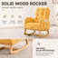 Chaise berçante classique rembourrée avec repose-pieds réglables-1072983783