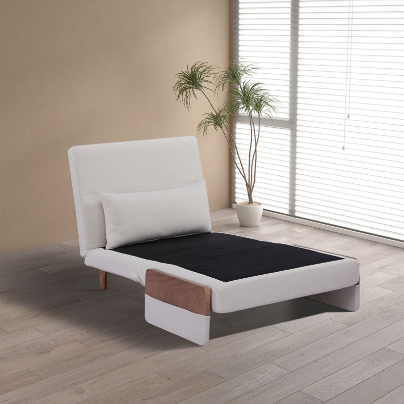 Fauteuil d'appoint rembourré et canapé-lit, Gris, L 33,9 po x H 30,7 po x P 29,6 po