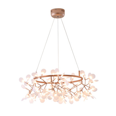 Safiye LED Gold Transitional Acrylic Petal Chandelier 