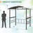 8' X 5' Hardtop Grill Gazebo W/ Vented Polycarbonate Roof Side Shelves Hooks