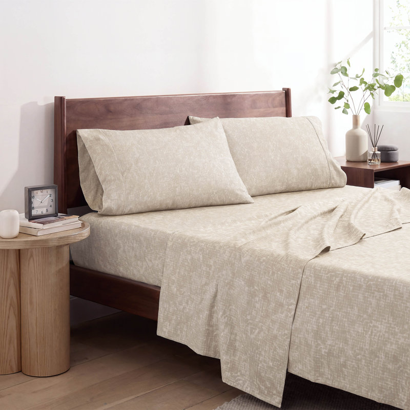 Martex Restore Solid - Soft, Breathable, Cotton Blend, Temperature Regulating, Twin Sheet Set with 1 Pillowcase, Echo Linen