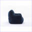 Fauteuil à billes en tissu Soft Teddy - Dossier ergonomique de 39,4 po de longueur pour adultes et amp; Enfants | Ours en peluche | Bleu foncé-304768497
