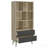 Distressed Pine 3-shelf Bookcase with Drawers