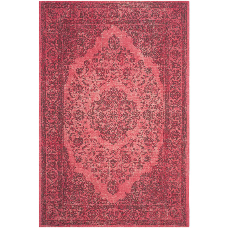 Lotsee Cotton Oriental Rug, Rectangle 4' x 6'