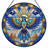 Thunderbird Sun Stained Glass Window Panel，12"H-1447610167