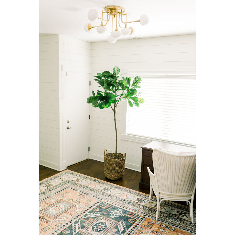 Fleming 8 Light Semi Flush, Aged Brass