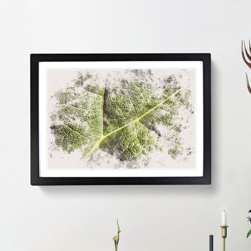 Paths of the Leaf - Framed Print, 45cm H x 63cm W x 2cm D, Black Framed