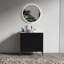 Meuble-lavabo autoportant avec lavabo en céramique blanc Carrara et grand rangement