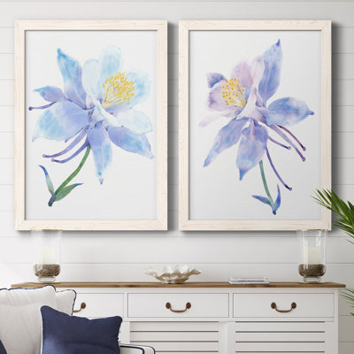 Toile encadrée de qualité supérieure «Columbine Bloom I» prête à être accrochée