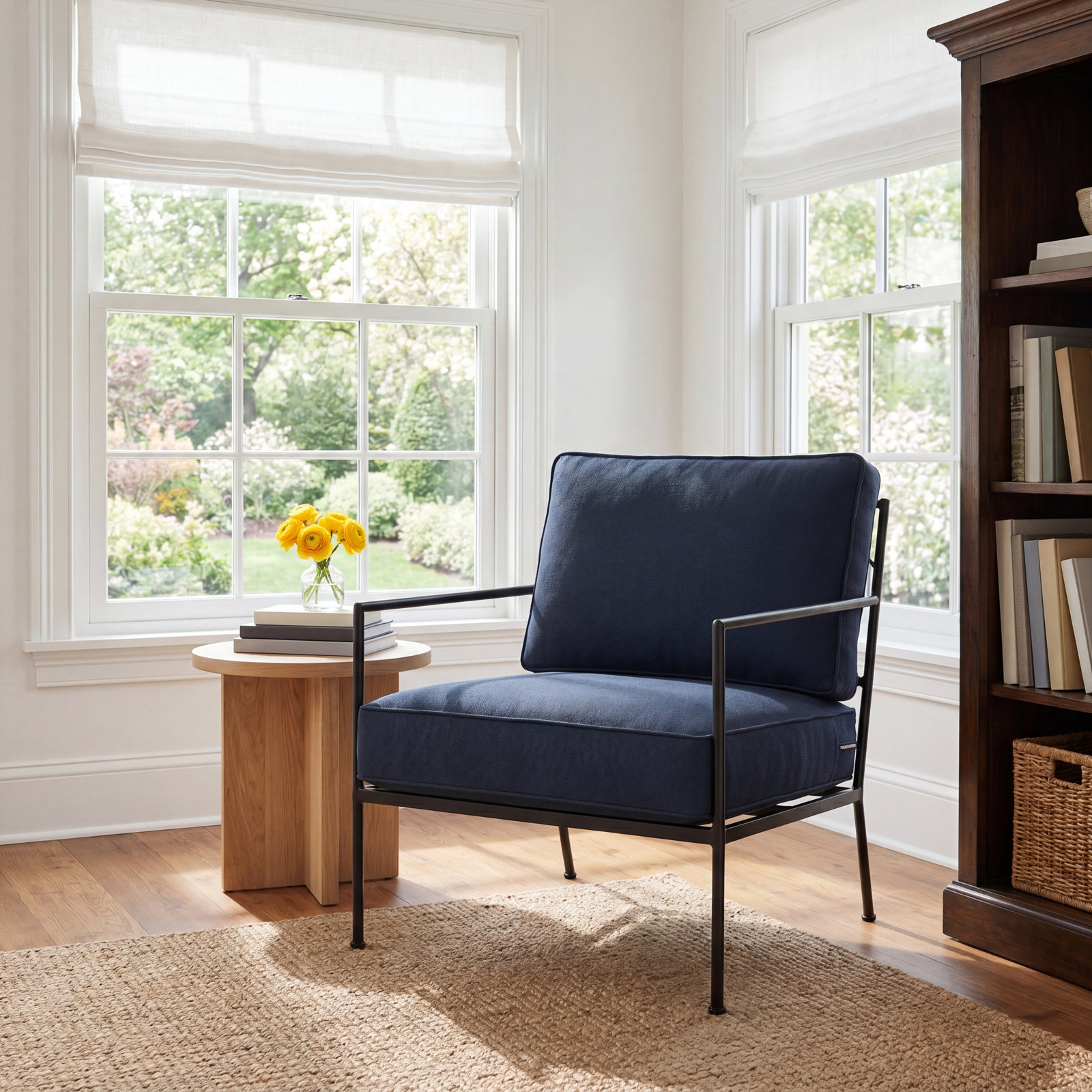 Lani 29" Sunbrella® Seat and Back Cushion, Canvas Navy Sunbrella® Canvas