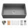 Houzer 33 in Fireclay Apron Front Single Workstation w/ Accessories