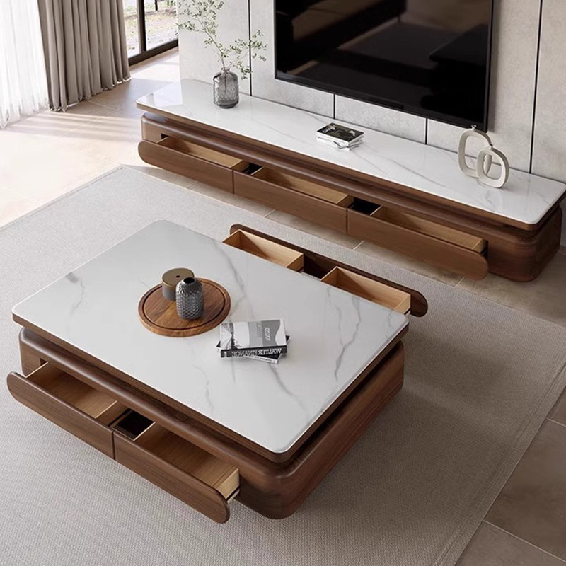 Meuble télé simple et moderne, L 86,60 po
