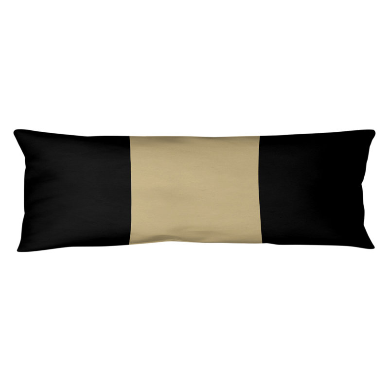 Polyester Medium Pillow, Black/Gold/Black, Alabama 