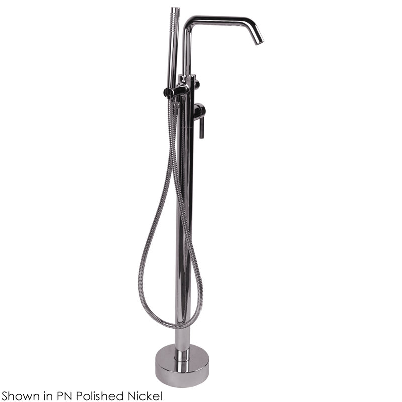 Cigno Tub Filler with Diverter, Polished Nickel