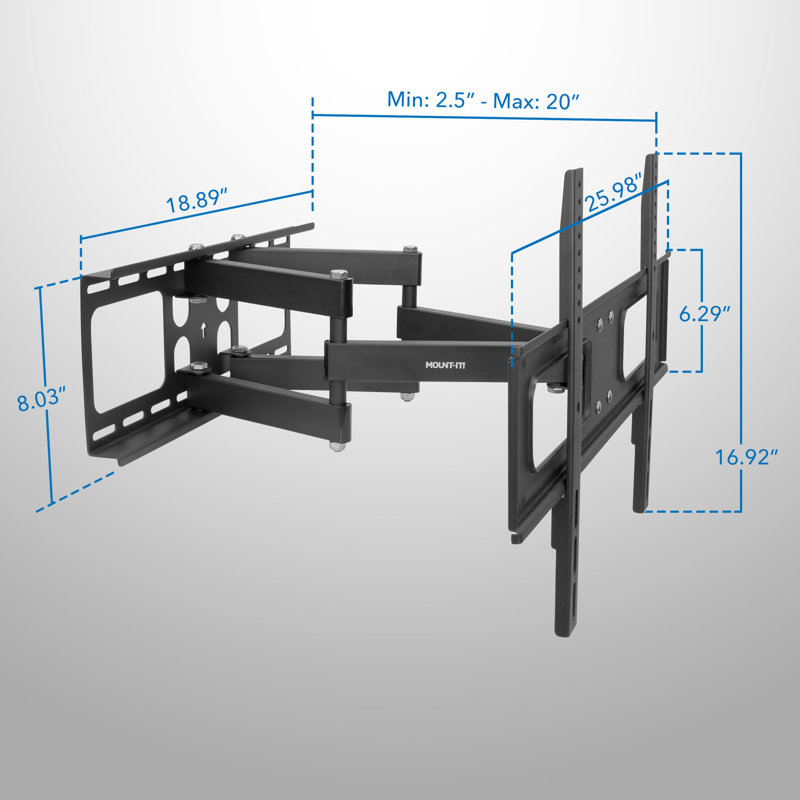 Mount-It! Full Motion Outdoor TV Wall Mount Rust Resistant 37"-80" Screen