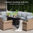 All-Weather Wicker 5 - Person Patio Conversation Sets with Coffee Table-116989419-117069099
