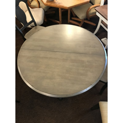  Table de salle à manger extensible à hauteur de comptoir en bois massif avec rallonge papillon de 18 po
