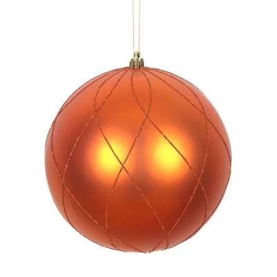 Ornement boule 6 po mat et scintillant