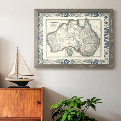 " Bordered Map Of Australia "