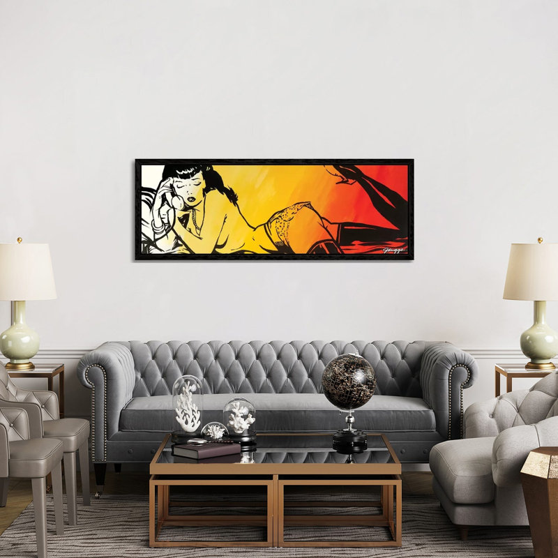 Phone by JRuggs - Panoramic Print on Canvas, Black Framed, 152.4 cm H x 50.8 cm W