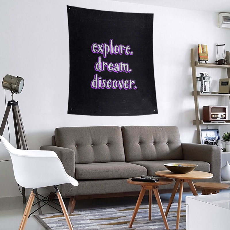 Tapisserie tableau noir en polyester discover rêve, H 104 po x l 88 po, Mauve