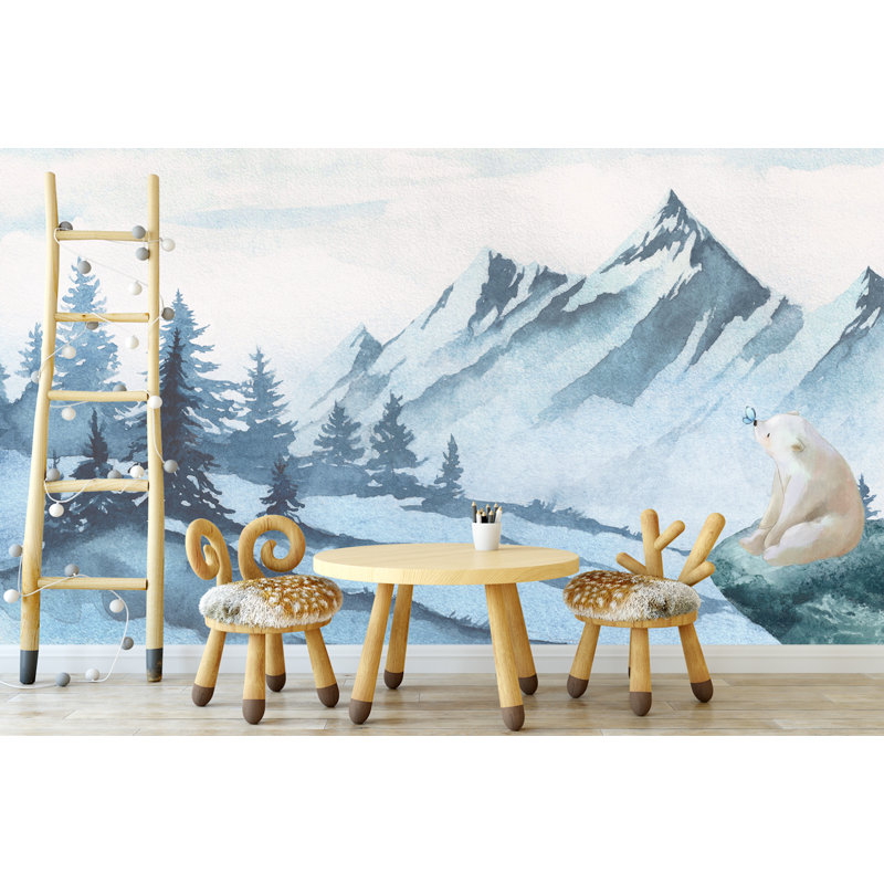 Papier peint texturé amovible Winter Winter, l 75 po x L 49 po