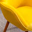 Fauteuil contemporain contemporain capitonné en velours soyeux, jaune-344294356