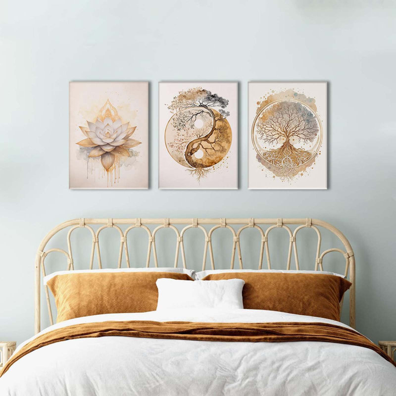 3 Piece Wrapped Canvas Wall Art, 40" H x 60" W