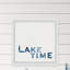 Reproduction d’art textuel sur papier encadrée « lake time »-864303707