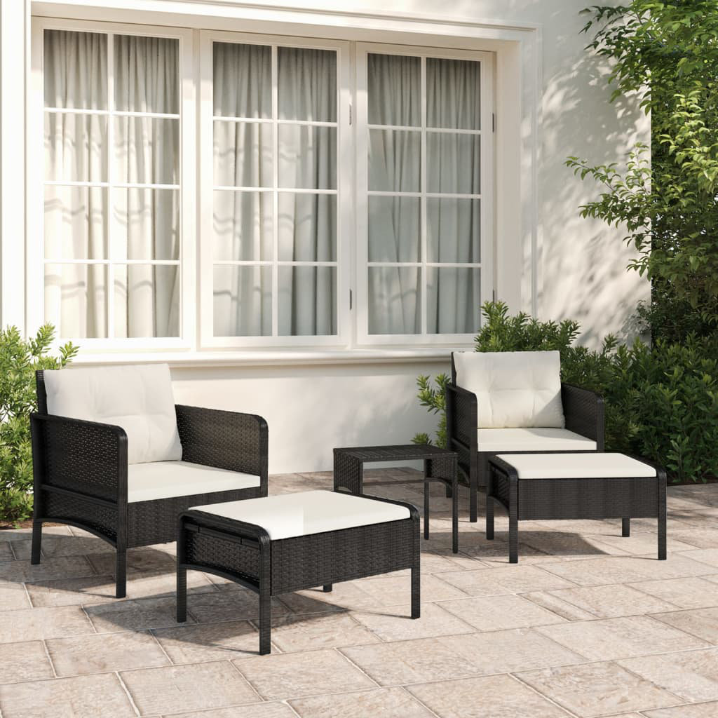 4-Sitzer Lounge-Set Churchville aus Polyrattan mit Polster