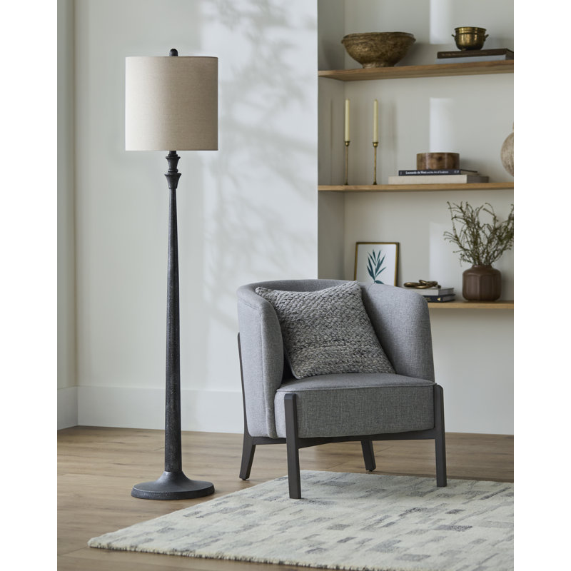 Alecs Accent Floor Lamp, Beige